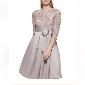 Jessica Howard Fit & Flare Tie-Waist Dress